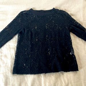 Banana republic size medium black lace blouse